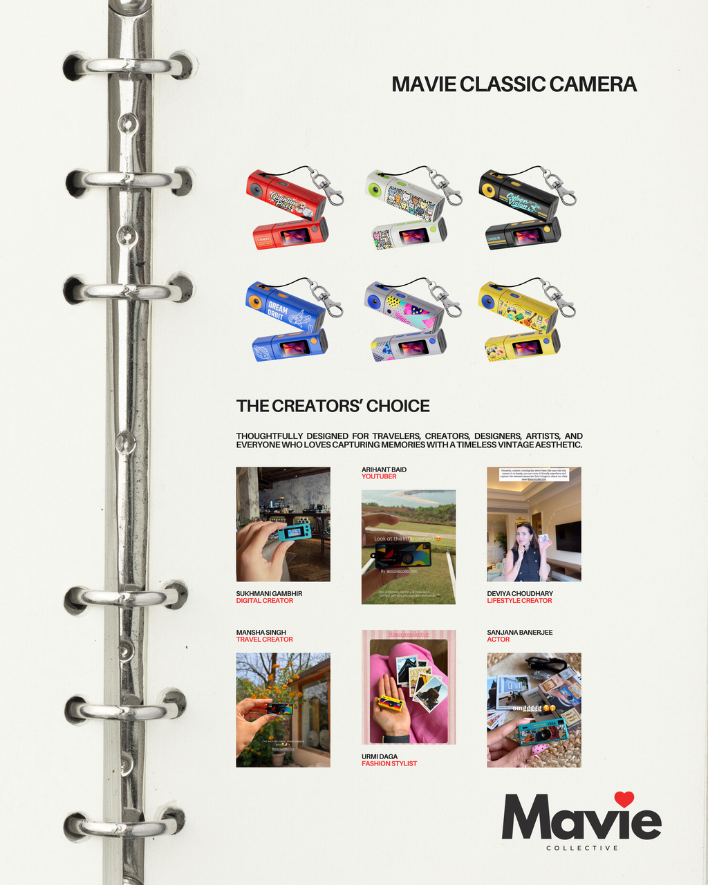 Mavie Classic Mini Digital Camera | 2K Pocket Camera | Rakhi Gift