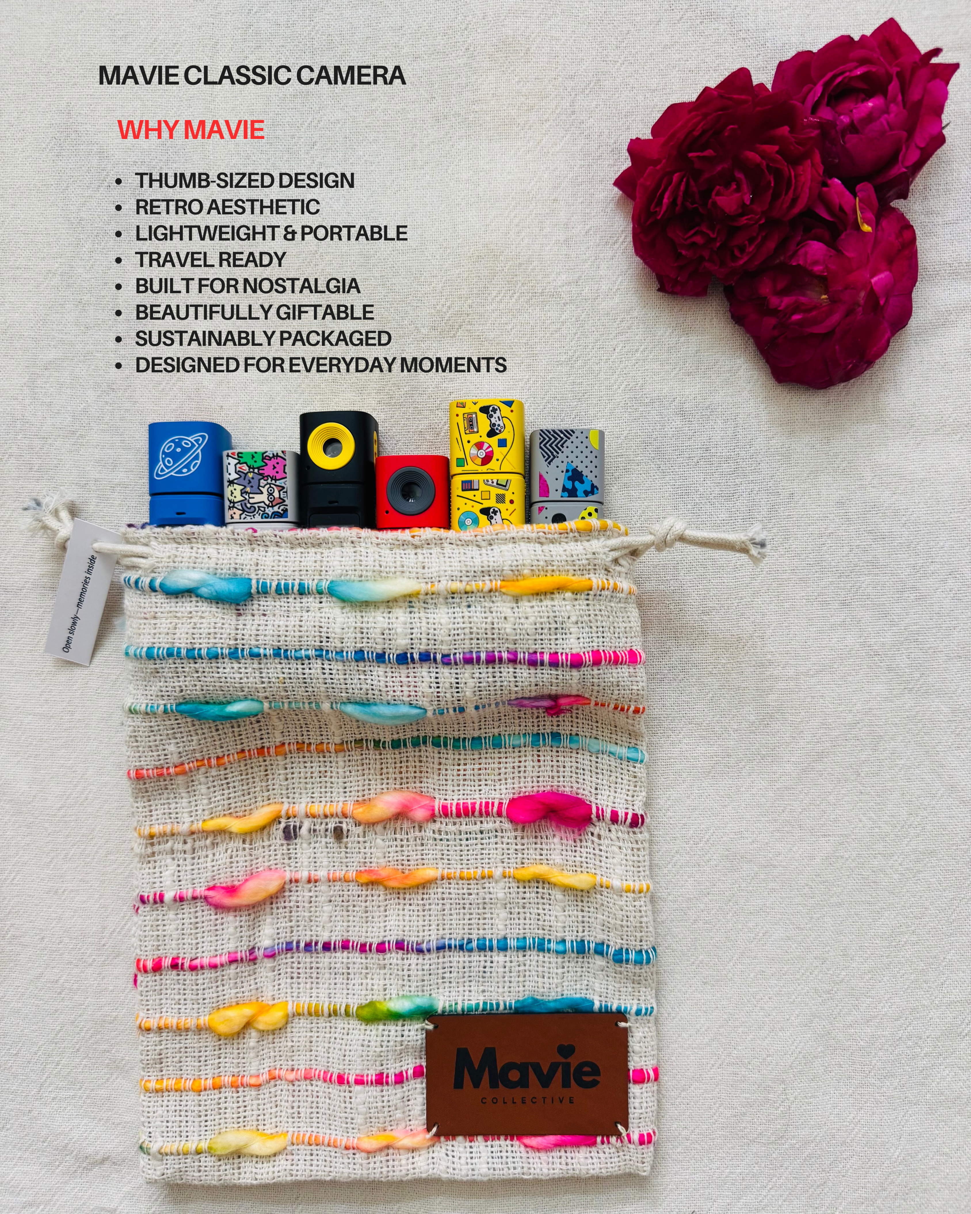 Mavie Classic Mini Digital Camera | 2K Pocket Camera | Rakhi Gift