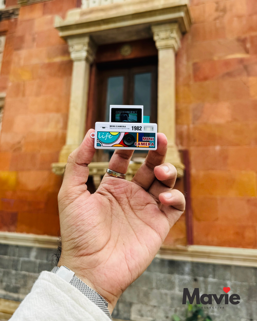 Mavie Rewind Mini Digital Camera White, 1080P HD Pocket Camera with Flip Screen, Built-in Flash, Compact Travel Camera for Photography and Vlogging
